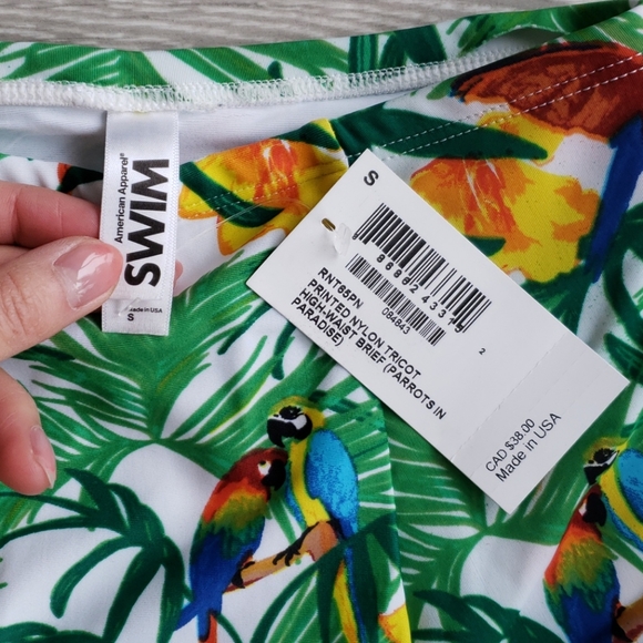 American Apparel. Parrots in Paradise bikini set - Picture 4 of 6